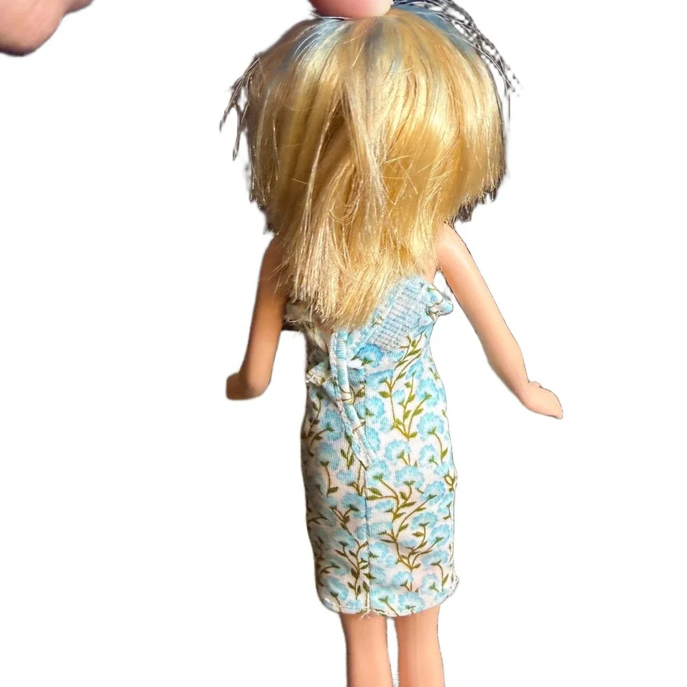 MaryKate & Ashley 2001 Sweet 16 Fashion Doll Vintage Blue Floral Halter Dress